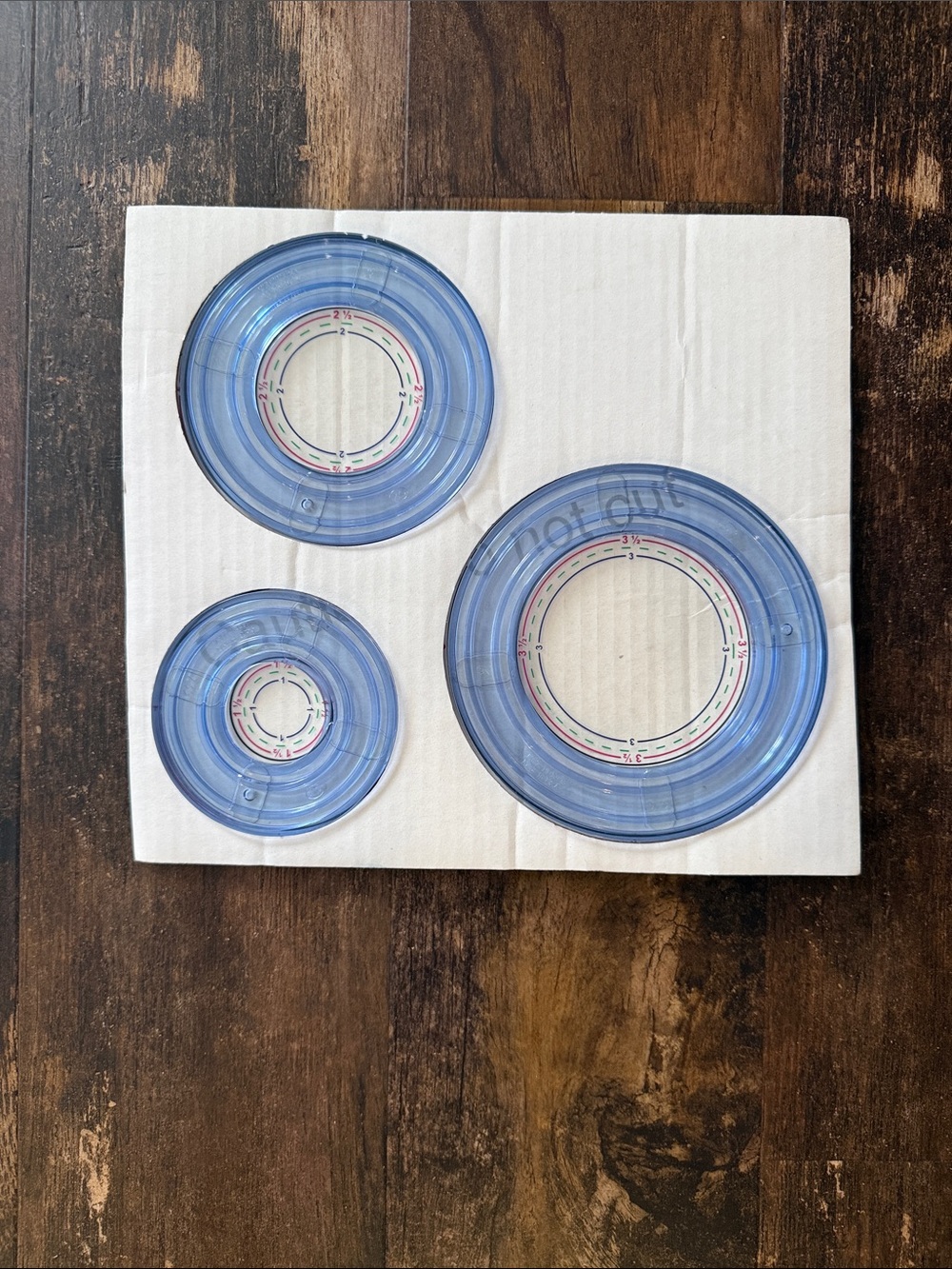 Creative Memories Blue Circle Cutting Templates Set